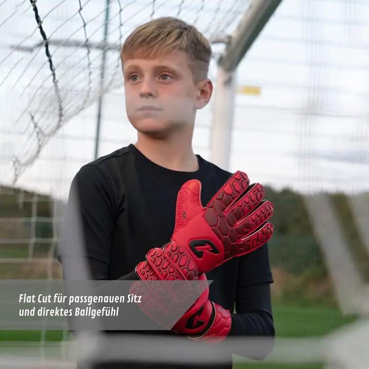 Produktbild Catch & Keep Fussballhandschuhe Fly Kids Red Soul Gr. 7 Torwart Goalie Handschuhe (7)
