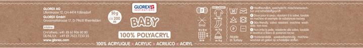 Actual product image Glorex Baby 100% acrylic, 50g white