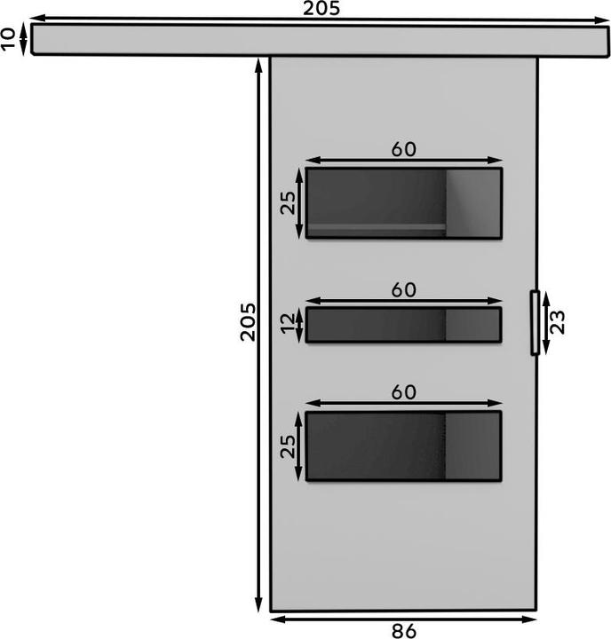 Produktbild ADRK Furniture Schiebetüren CENTO 86
