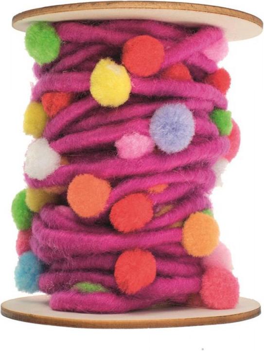 Image du produit Glorex Cordon de feutre avec pompons lilas