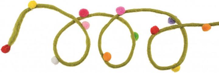 Image du produit Glorex Cordon de feutre avec pompons, vert