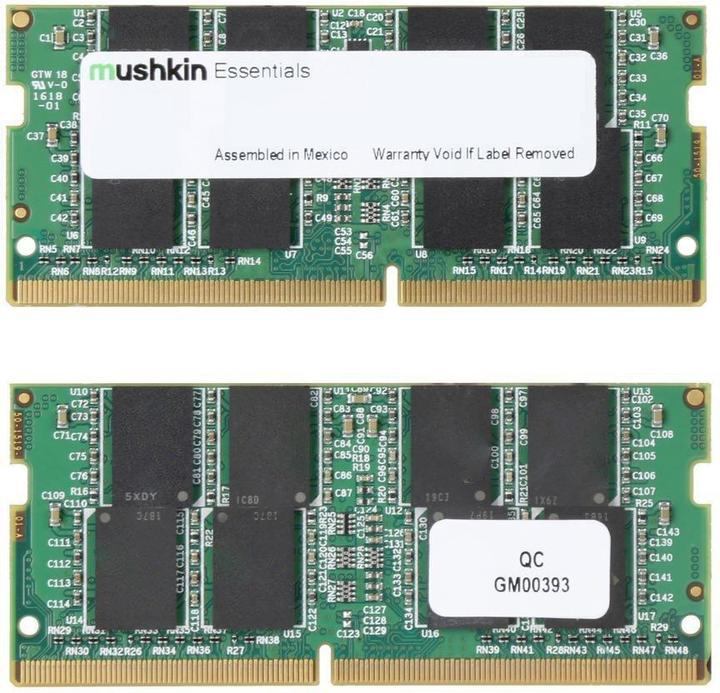 Image du produit Mushkin DDR4 SO-DIMM 16 Go 2400-CL17 - kit double - essentiel (2 x 8GB, 2400 MHz, RAM DDR4, SO-DIMM)