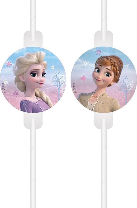 Produktbild Magni Procos 94059 - Trinkhalm Frozen 2 Wind Spirit, 4 Stück FSC® Mix, aus Papier, Geburtstag, Mottoparty (4 x)