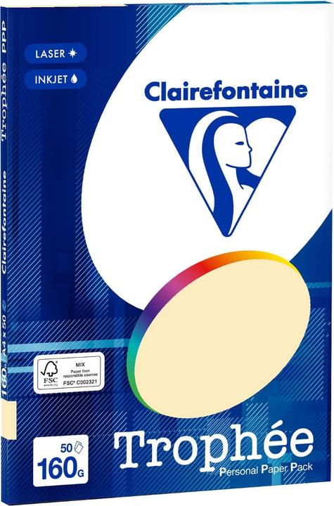 Immagine prodotto Clairefontaine Carta copiativa Polline A4 160g/mq 50 fogli camoscio (160 g/m², A4)
