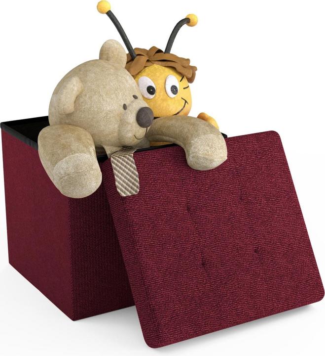 Actual product image Intirilife Stool 30x30x30 cm in CHERRY RED