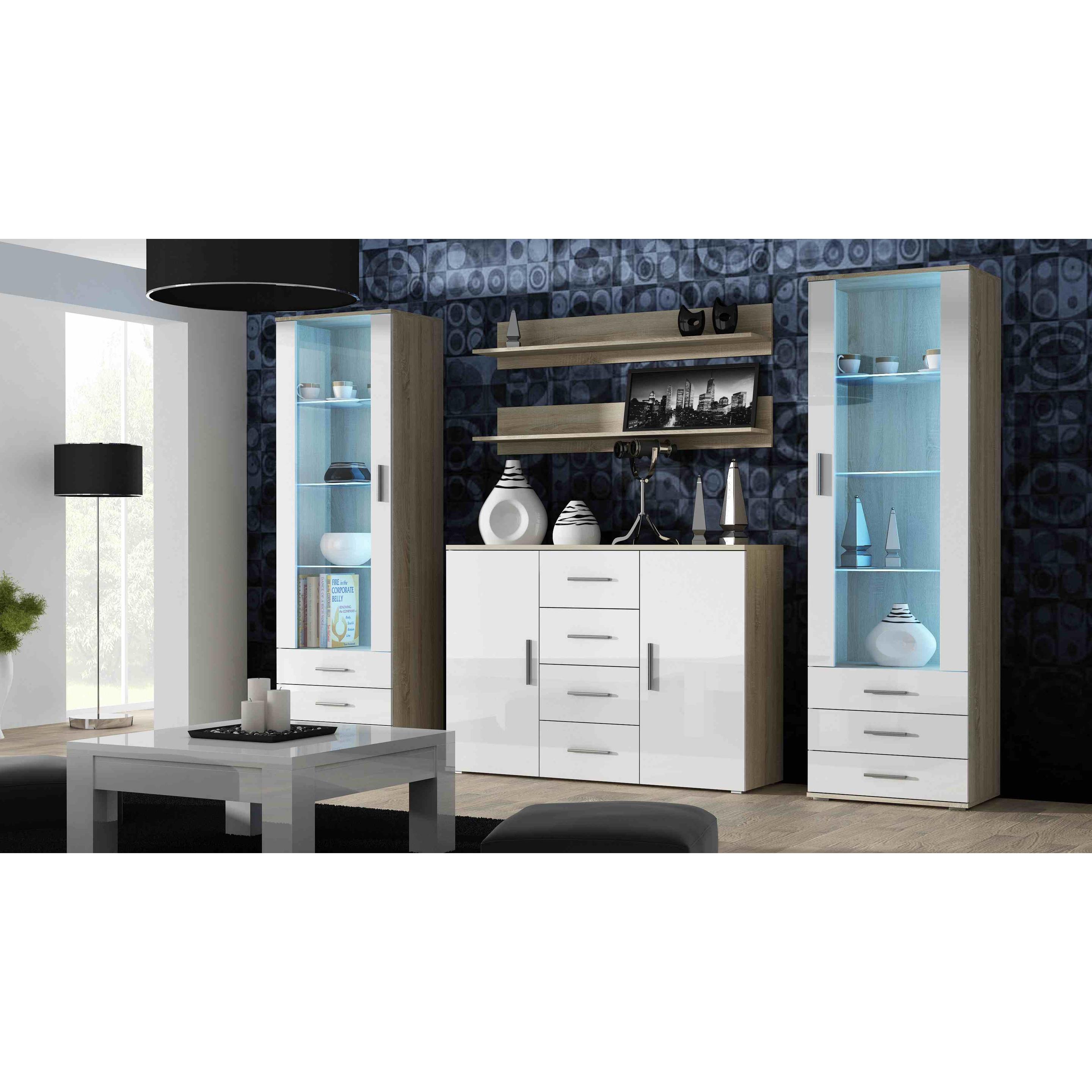Thumbnail - Cama, Kommode + Sideboard, UNI DS/BI Wohnzimmer-Sideboard 2 Tür(en) (132 x 38 x 92 cm)