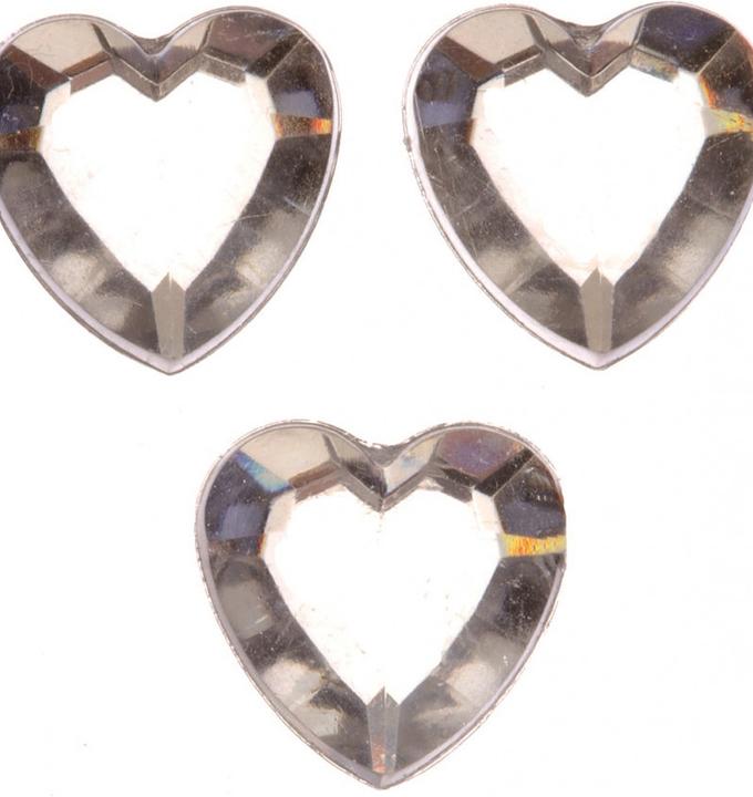Actual product image Glorex Decorative stones hearts 75pcs 12mm