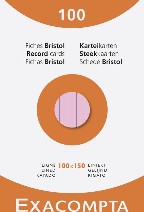 Produktbild Exacompta Karteikarten (100 x 150 mm, 100x, 205 g/m²)