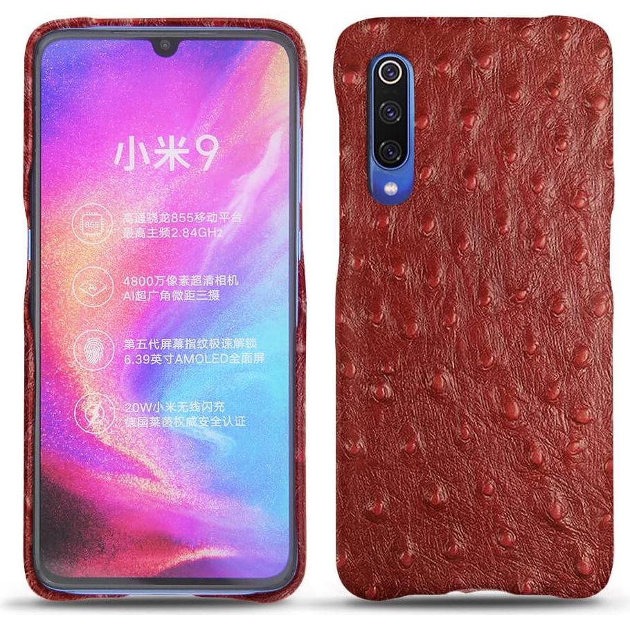 Noreve Lederschutzhülle (Xiaomi Mi 9), Smartphone Hülle, Rot