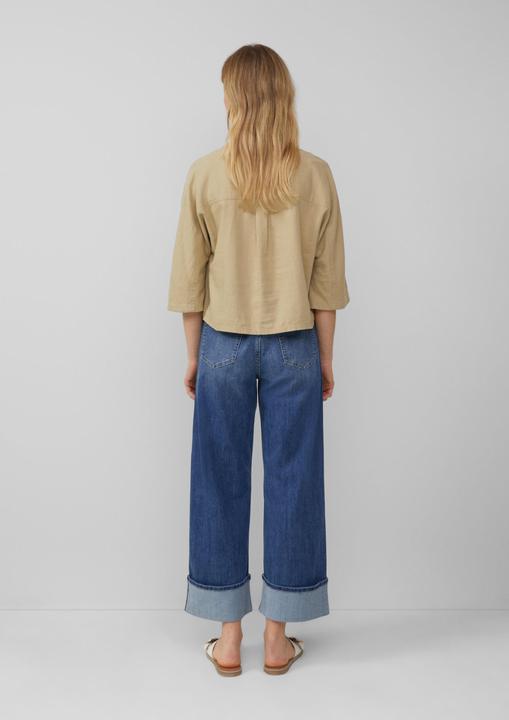 Actual product image S.Oliver Bluse Leinenmix-Bluse im O-Shape mit Fledermausärmeln (36)