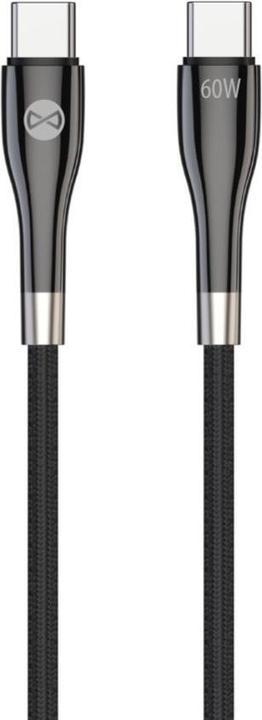 Image du produit Forever Câble élégant USB-C - USB-C 2,0 m 60W noir (2 m, USB 2.0, 60 W)