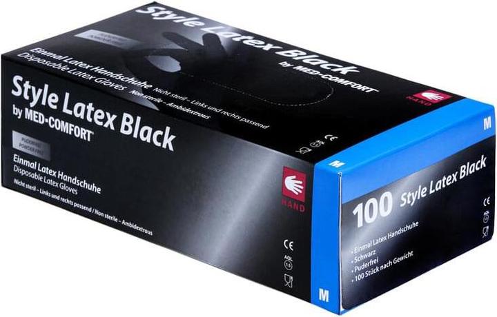 Produktbild Med-Comfort Style Handschuhe Puderfrei Schwarz (XL)