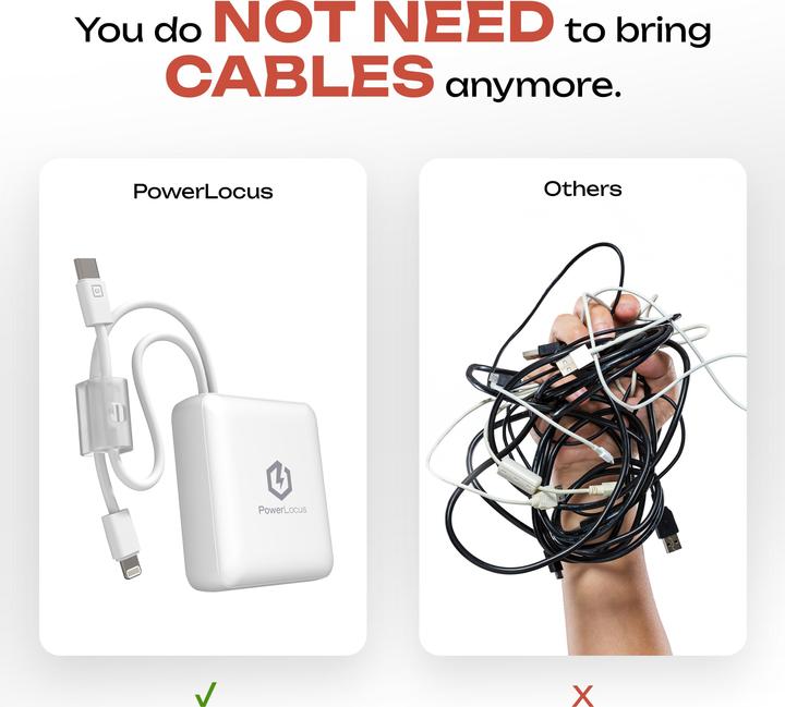 Image du produit PowerLocus PLB-X Portable Power Bank 10000mAh white (10000 mAh, 37 Wh)