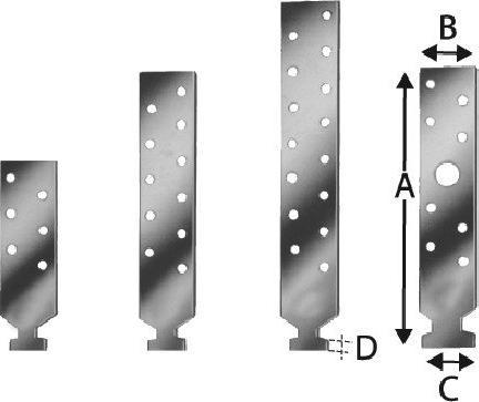Actual product image Simpson Sst Profile anchor PROFA198 198 x 35 mm hot-dip galvanised ETA 07/0285 (100 pcs.)