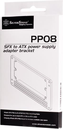 Image du produit Silverstone SST-PP08 Couvercle d'adaptateur d'alimentation pour SFX à ATX