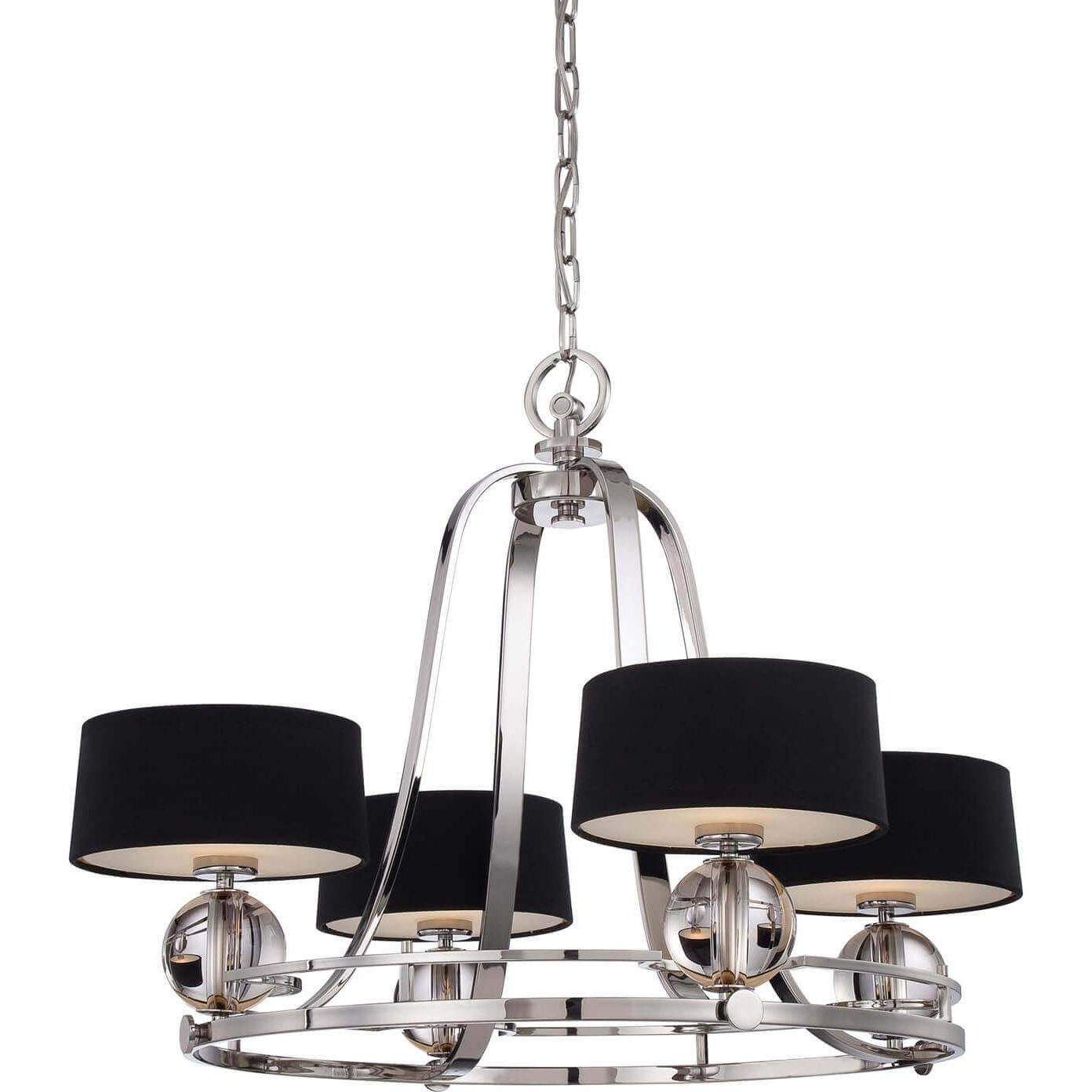 Elstead Lighting, Kronleuchter, Uptown Gotham LED Kronleuchter G9 4-fach Imperial Silber (77.50 cm)