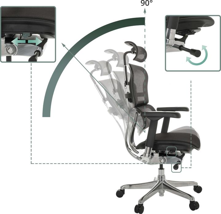 Actual product image Hjh Office Ergohuman Gen2 (45 - 56 cm)
