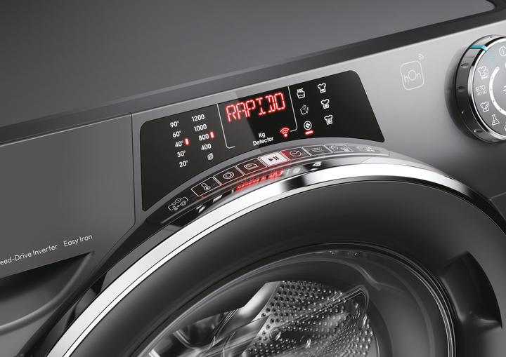 Actual product image Candy RO41276DWMCRT-S Washing Machine, A, Front loading, Depth 45 cm, 7 kg, Anthracite (7 kg, Left)