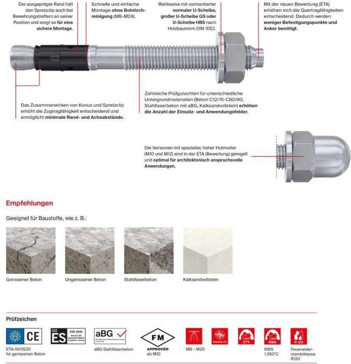 Produktbild Fischer Bolzenanker FAZ II Plus 10/160 (20 Stk.)
