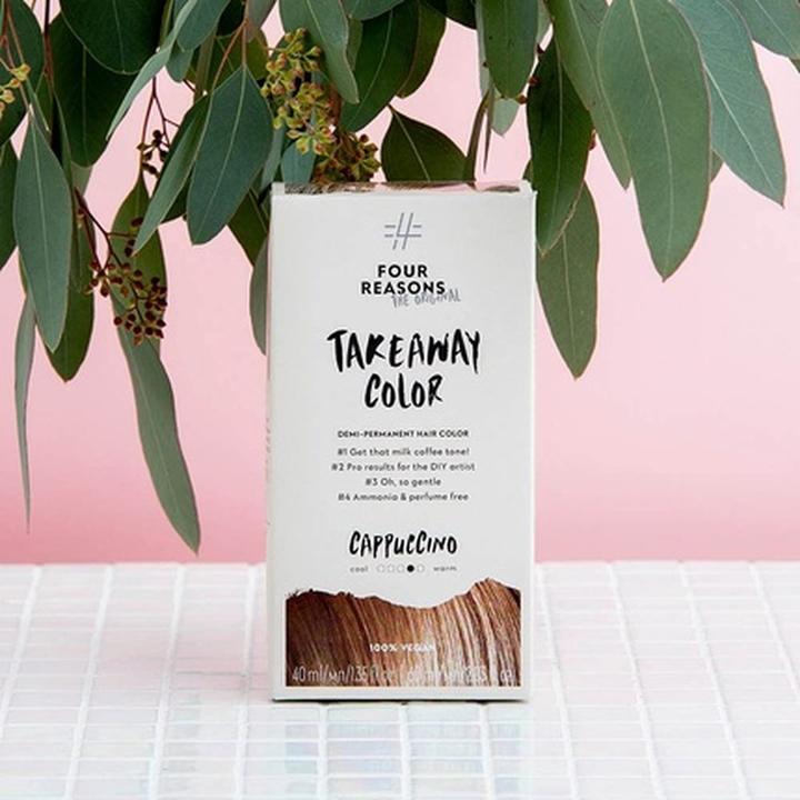 Produktbild Four Reasons Original Takeaway Color Cappuccino 7.35 Warmes Hellbraun Demi-Permanent Haarfarbe Ammo (7.35 Warmes Hellbraun)