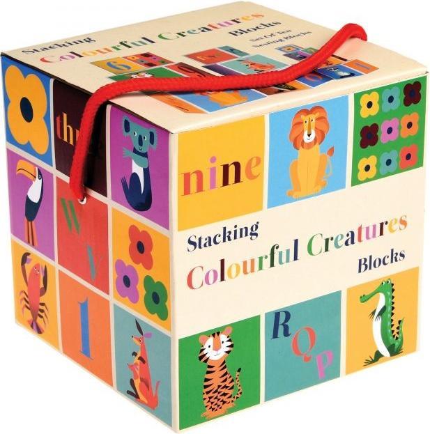 Actual product image Rex London 10 stacking blocks, Happy Life