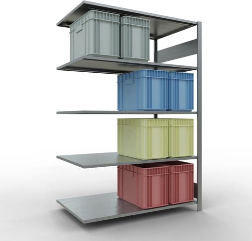 Actual product image Schulte Lagertechnik MULTIplus150 boltless add-on bay system with length bolts