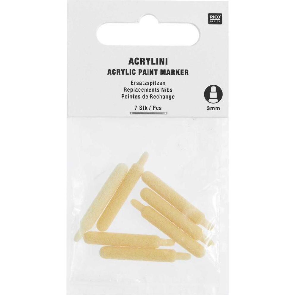Rico Design, Marker, Ersatzspitzen Acrylini Marker.800181 (3 mm, 7 x)