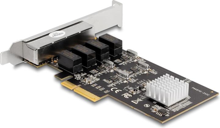 Produktbild Delock Netzwerkkarte 4x RJ45 1Gbps, PCI-Express x4 (PCI Express 2.0 x4)