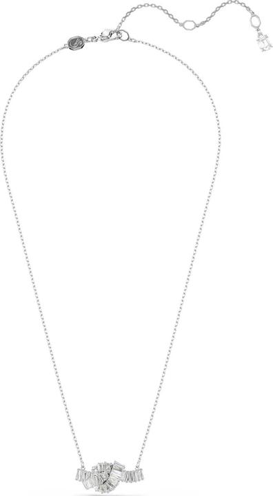 Image du produit Swarovski Matrix Halskette Baguette Schliff Knoten Weiss Rhodiniert (Métal Swarovski rhodié, 42 cm)