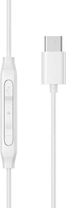 Actual product image Joyroom JR-EC05 TYPE-C Series Half In-Ear Wired Earphones-White (Cable)