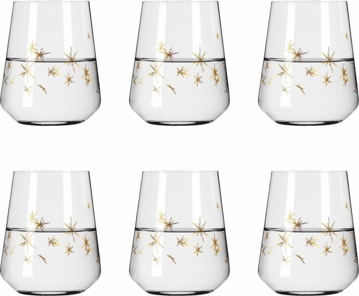 Ritzenhoff Wasserglas Celebration Deluxe 003, 6er Set, Romi Bohnenberg, Kristallglas, 510 ml, A0454480 (0.51 l, 6x)