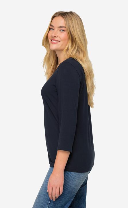 Actual product image Laurasøn OEKO-TEX Made basic V-neck 3/4-sleeve shirt (S)