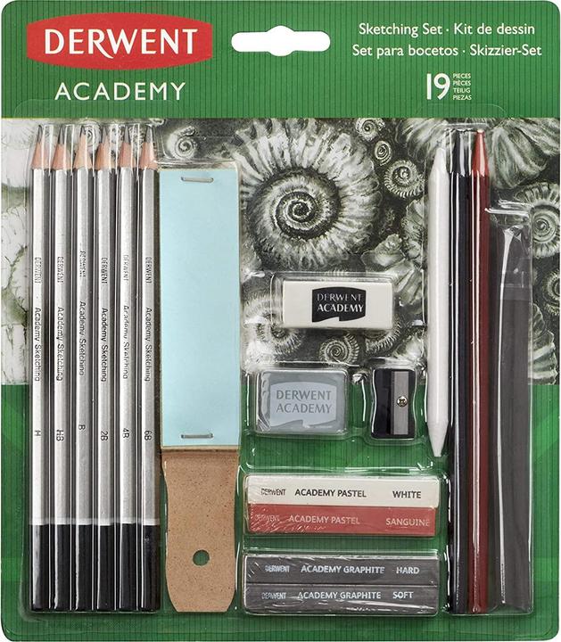 Actual product image Derwent Graphite pencil Sketching Set 6 pieces (2B, 4B, 6B, B, H, HB, 6x)