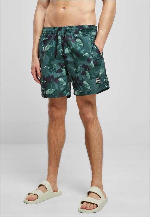 Image du produit Urban Classics Pattern Swim Shorts greenleafs S (S)