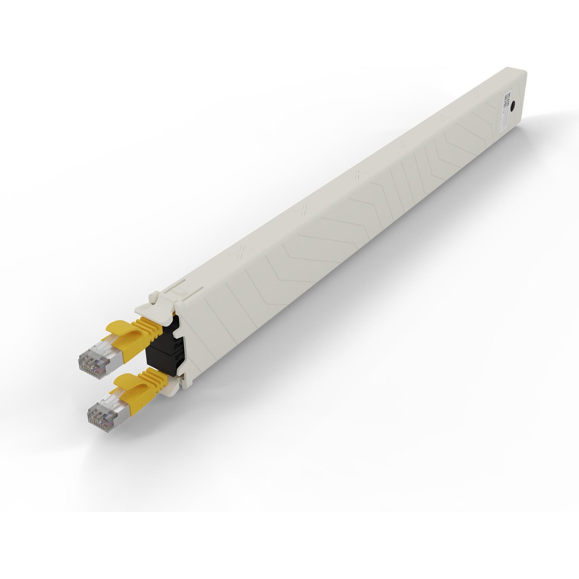 PATCHBOX one / Cassette / 8RU / Cat 6A, STP, 0.8 m, Gelb (STP, CAT6a, 0.80 m), Netzwerkkabel