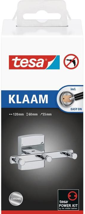 Produktbild tesa KLAAM Handtuchhaken inkl. Klebelösung ohne Bohren