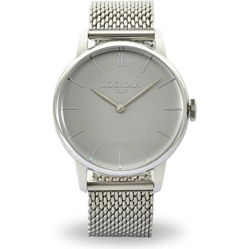 Locman, Armbanduhr, Italy Herrenuhr 1960 silber Ref. 0251, Silber, (Analoguhr, 41 mm)