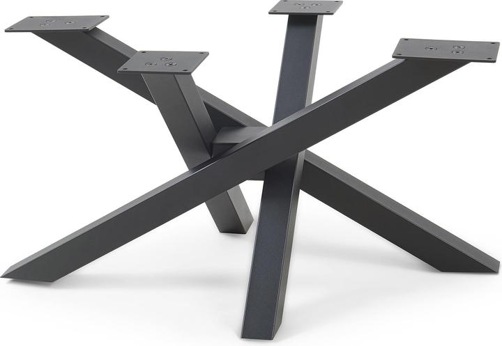 En.Casa Tischgestell Umala 80x49x43 cm Stahl Schwarz