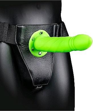Actual product image Ouch! Twisted Hollow Strap-on - 8" / 20 cm - Glow in the Dark