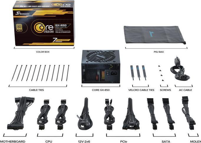 Produktbild Seasonic Core GX-850-V2 850W ATX3.1 black (850 W)