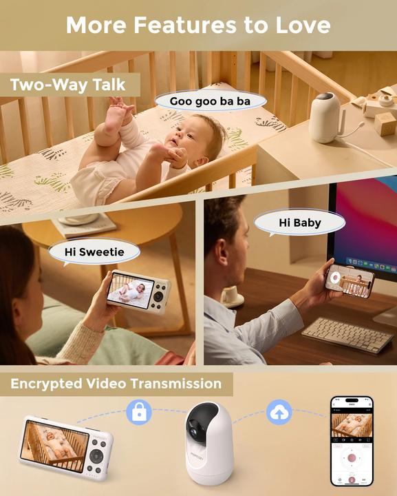 Image du produit Momcozy Baby Monitor (Vidéo et audio, 300 m)