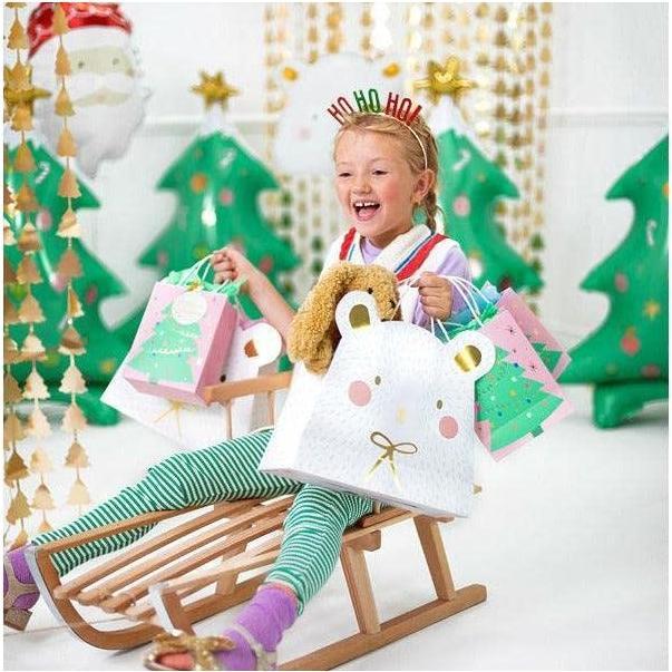 Produktbild Partydeco Geschenktasche Eisbär 31.5 x 27 x 10 cm, Weiss (1x)