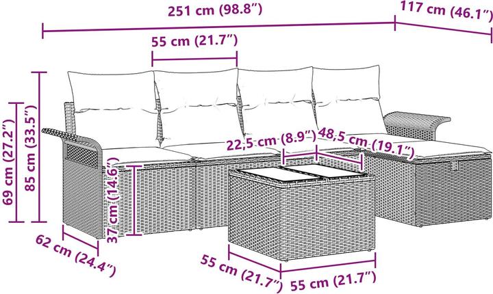 Produktbild vidaXL Garten-Sofa