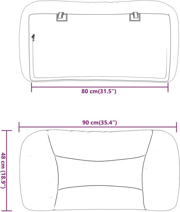 Produktbild vidaXL Kopfteil-Kissen (15 x 15 x 48 cm)