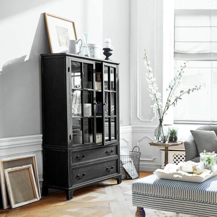 Produktbild Loberon Schrank Jarrowfield antikschwarz (86 x 40 x 161.50 cm)