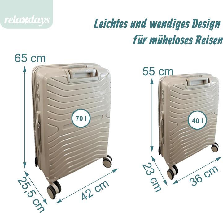 Image du produit Relaxdays 2 valises rigides (40 l)
