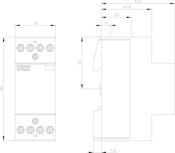 Produktbild Siemens Insta Contactor 4NO 230V