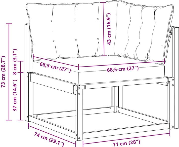 Produktbild vidaXL Gartenmöbel