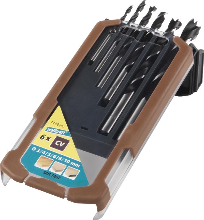Produktbild wolfcraft 1 Holzspiralbohrer-Set CV 6-tlg. ø3-10mm (10 Millimeter, 3 Millimeter, 4 Millimeter, 5 Millimeter, 6 Millimeter, 8 Millimeter)