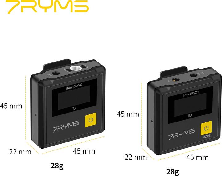 Produktbild 7Ryms 2.4G Dual-channel Wireless Microphone Black